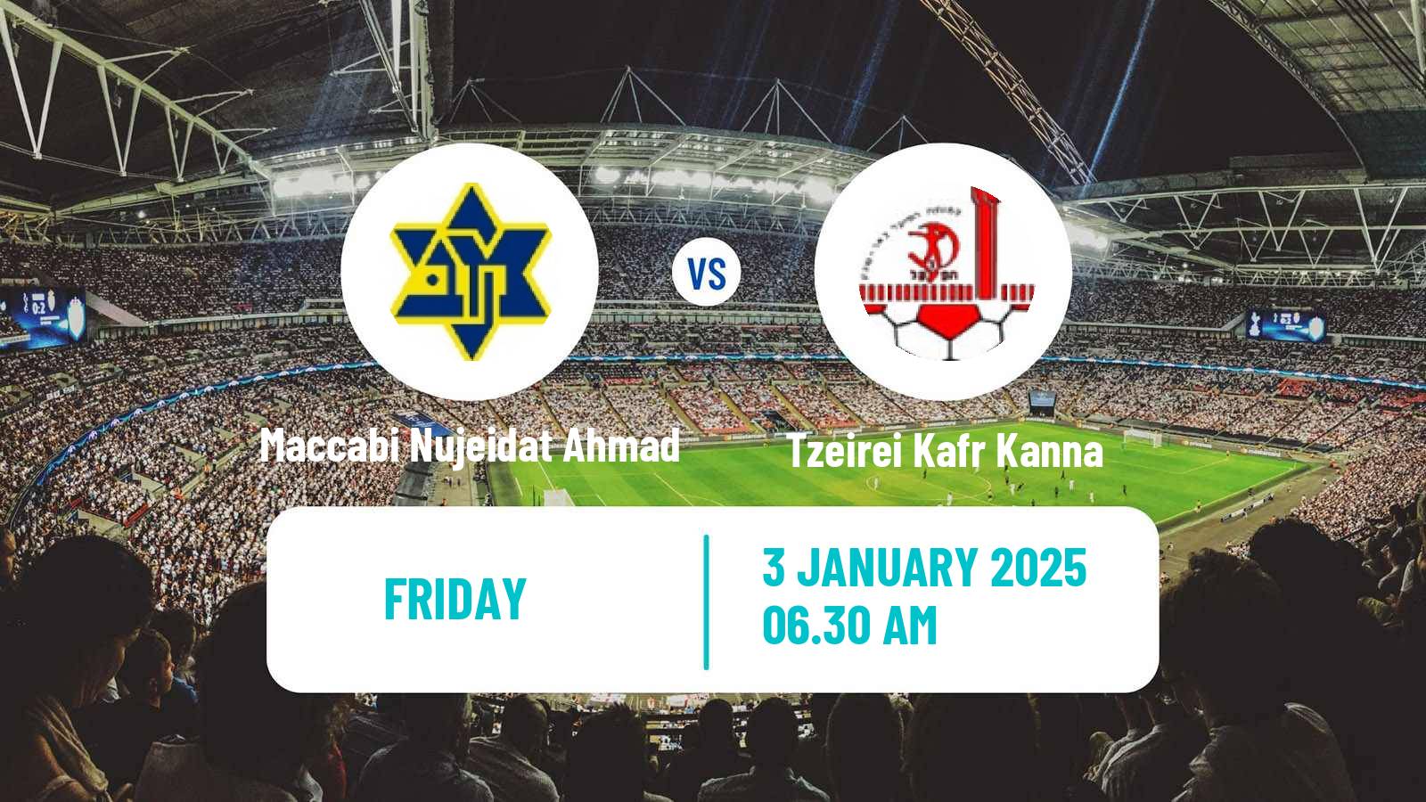 Soccer Israeli Liga Alef North Maccabi Nujeidat Ahmad - Tzeirei Kafr Kanna