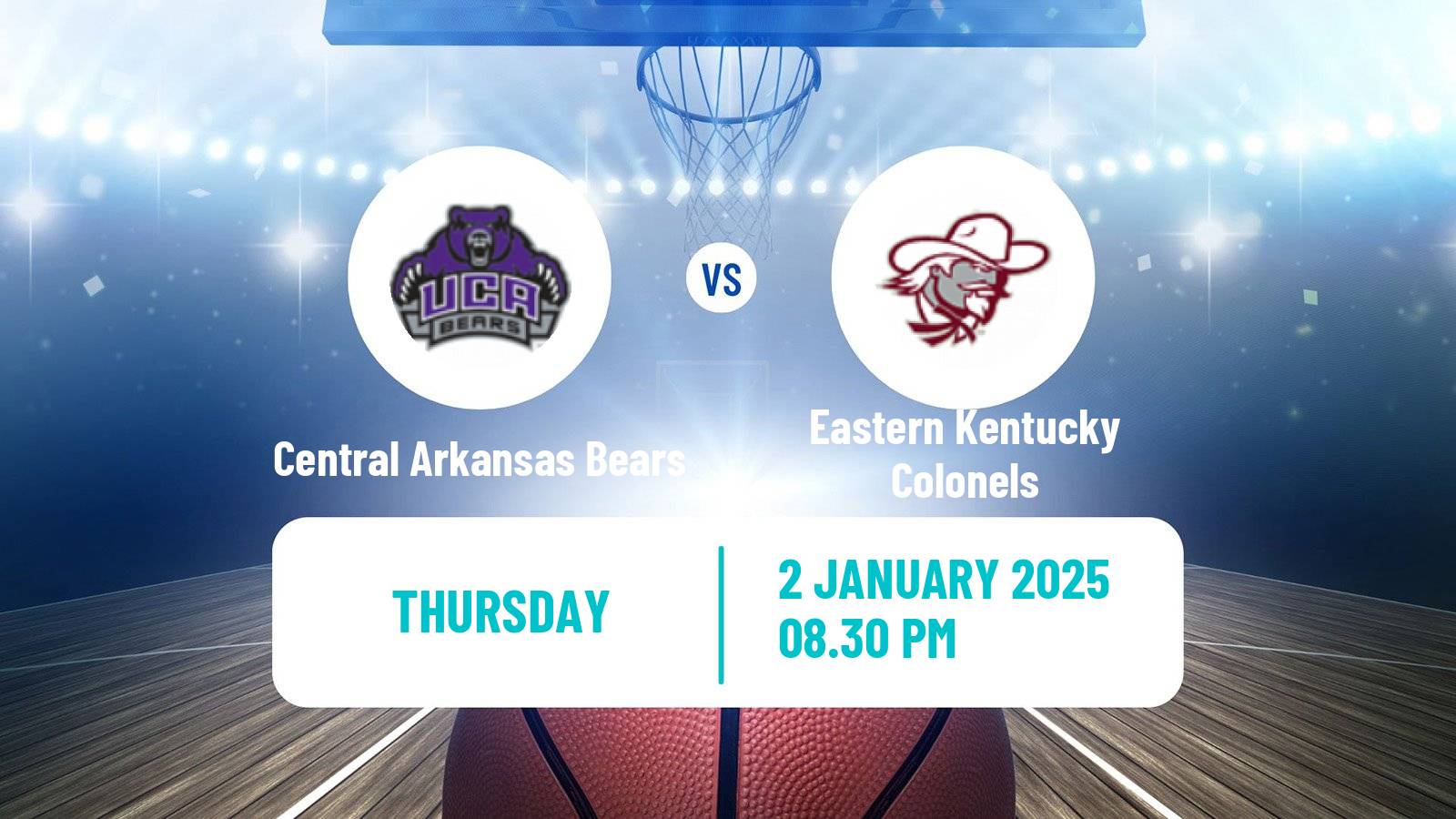 Basketball NCAA College Basketball Central Arkansas Bears - Eastern Kentucky Colonels