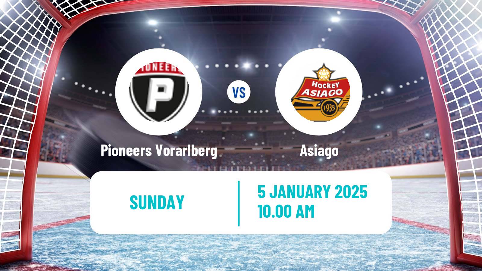 Hockey Austrian Ice Hockey League Pioneers Vorarlberg - Asiago