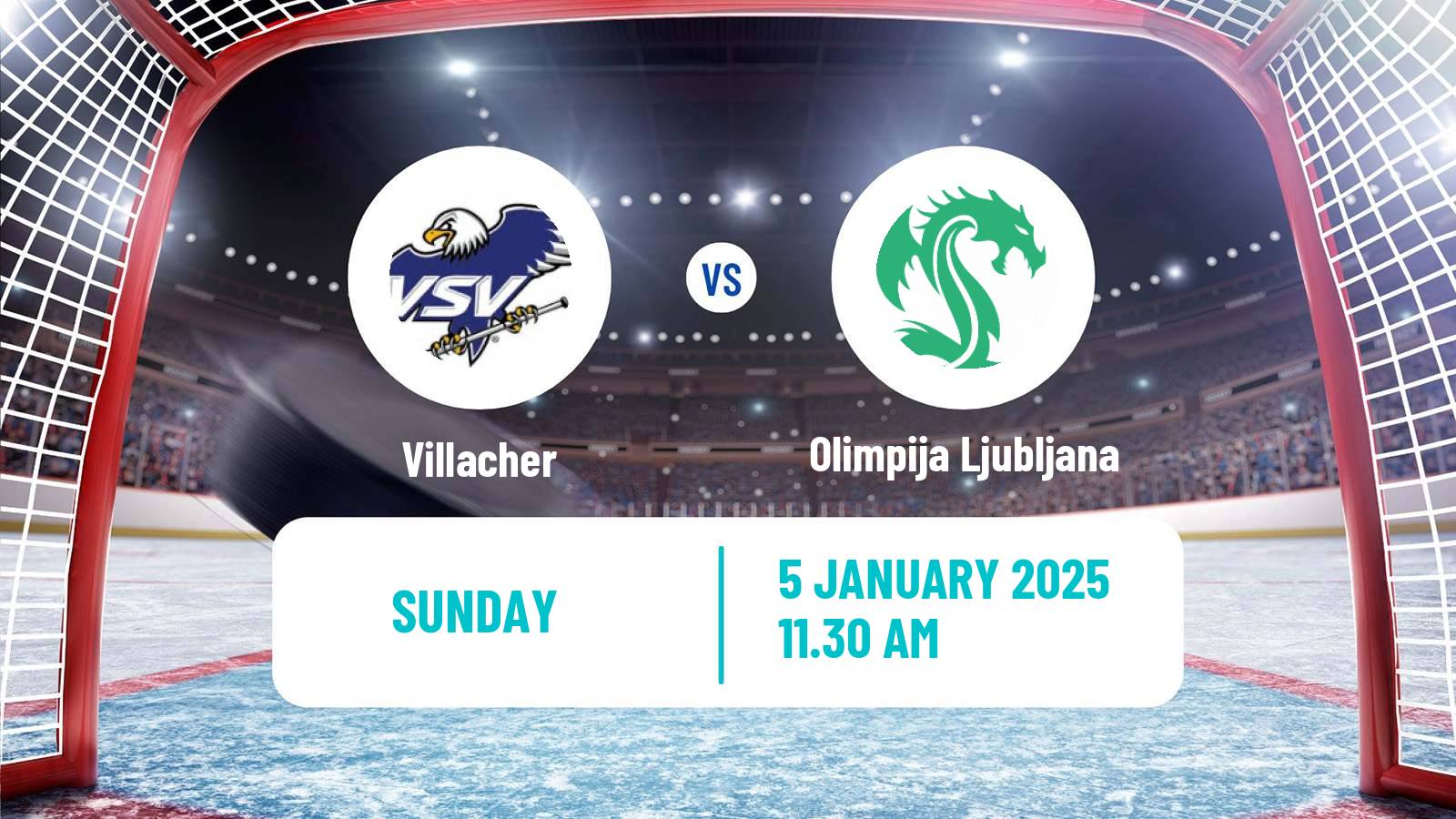 Hockey Austrian Ice Hockey League Villacher - Olimpija Ljubljana