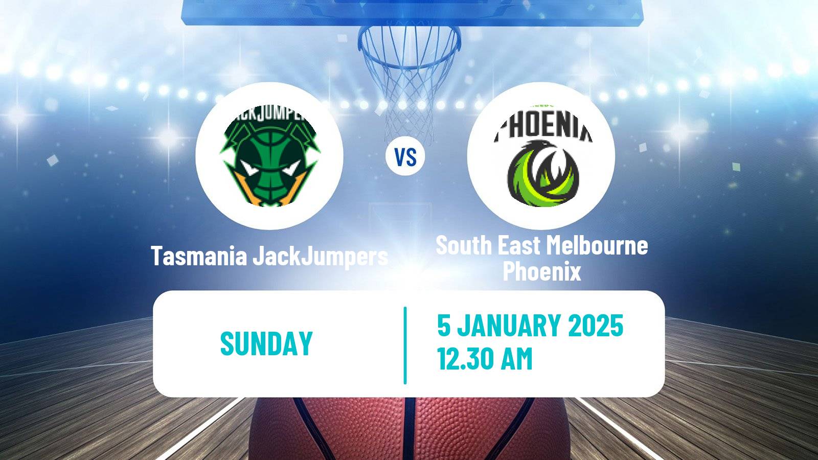 Basketball Australian NBL Tasmania JackJumpers - South East Melbourne Phoenix