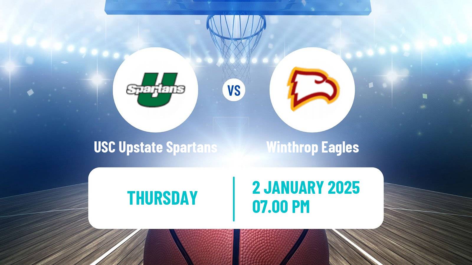 Basketball NCAA College Basketball Women USC Upstate Spartans - Winthrop Eagles