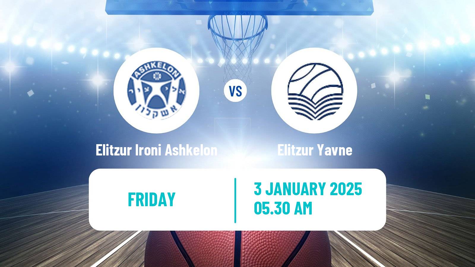 Basketball Israeli Liga Leumit Basketball Elitzur Ironi Ashkelon - Elitzur Yavne