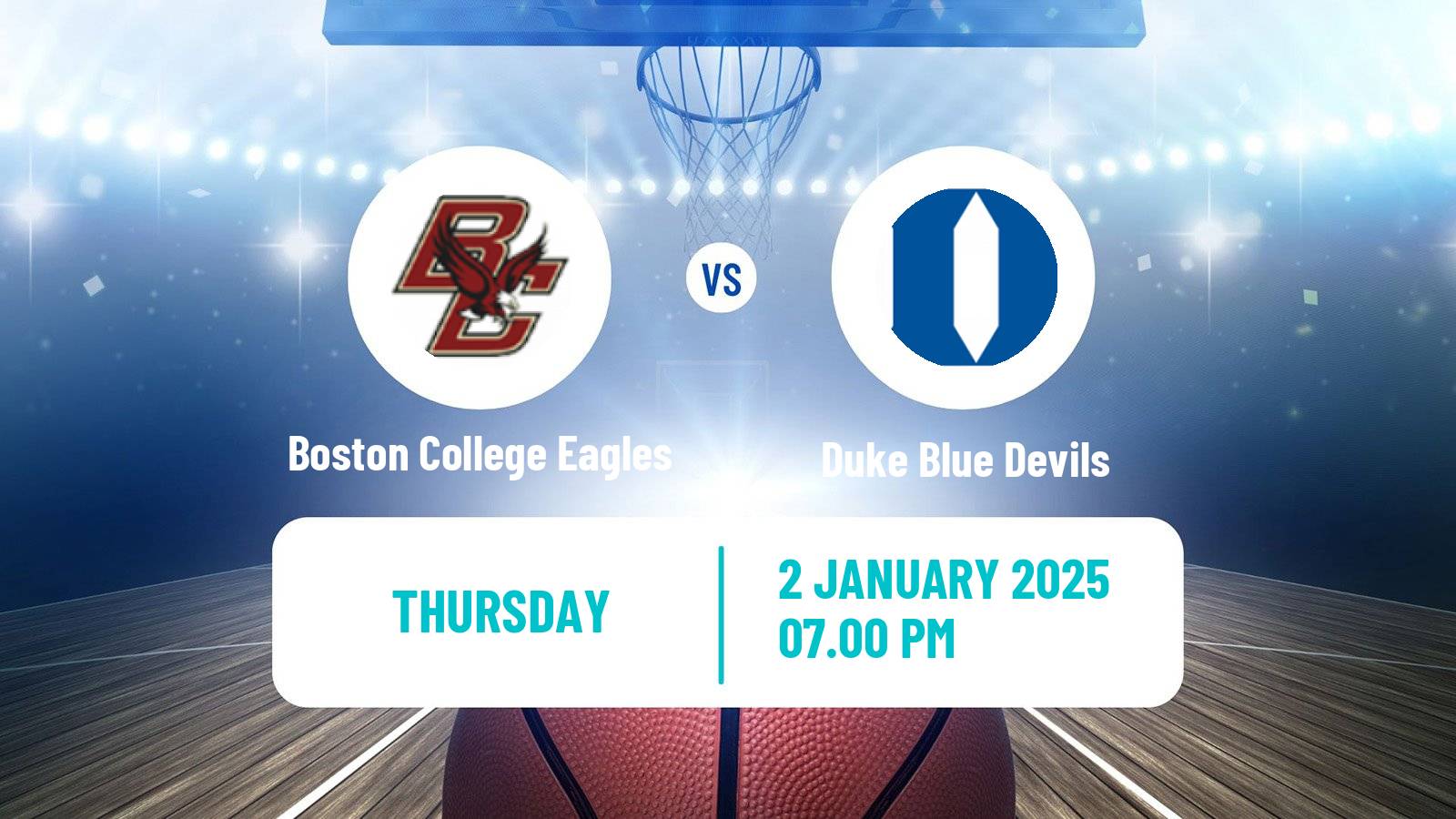 Basketball NCAA College Basketball Women Boston College Eagles - Duke Blue Devils