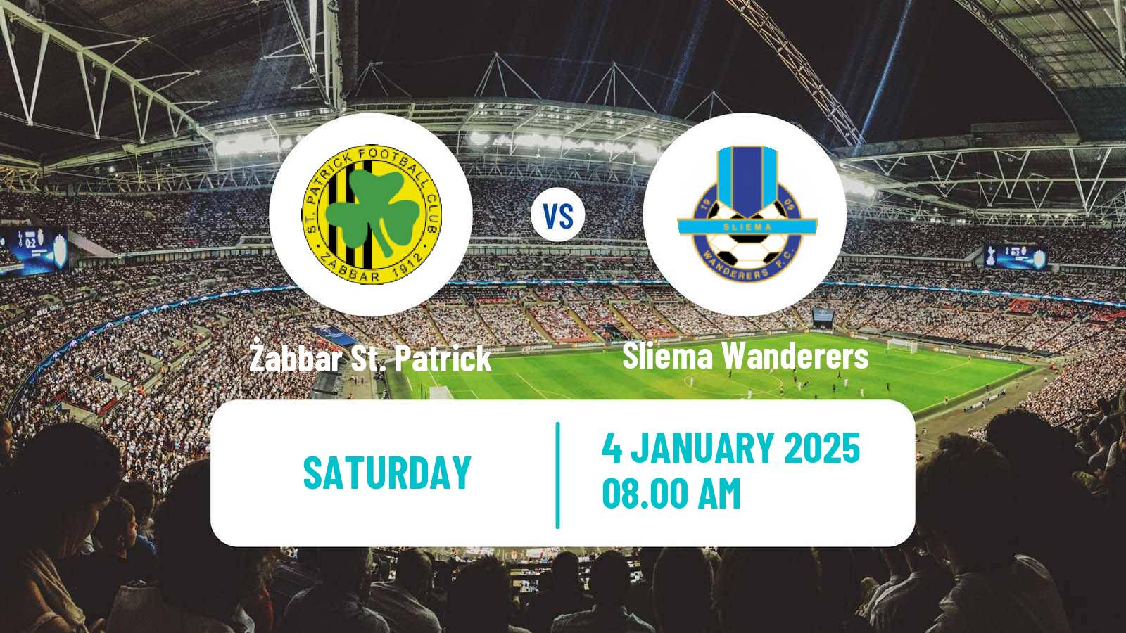 Soccer Maltese Premier League Żabbar St. Patrick - Sliema Wanderers