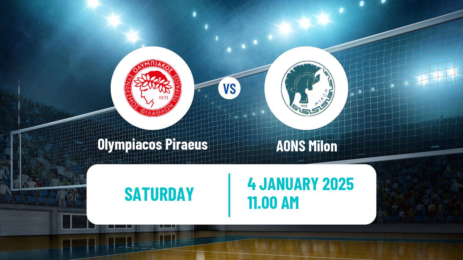 Volleyball Greek A1 Volleyball Women Olympiacos Piraeus - AONS Milon