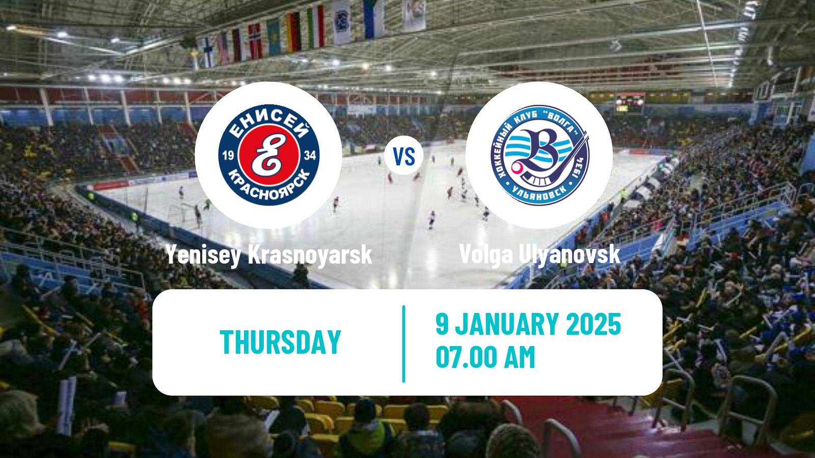 Bandy Russian Super League Bandy Yenisey Krasnoyarsk - Volga Ulyanovsk