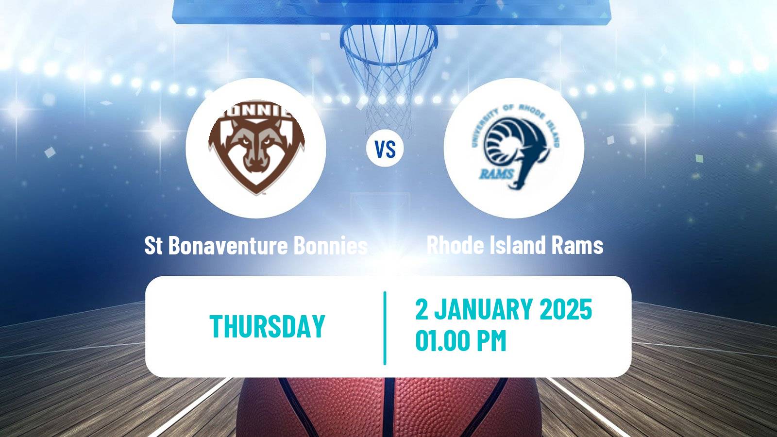 Basketball NCAA College Basketball Women St Bonaventure Bonnies - Rhode Island Rams