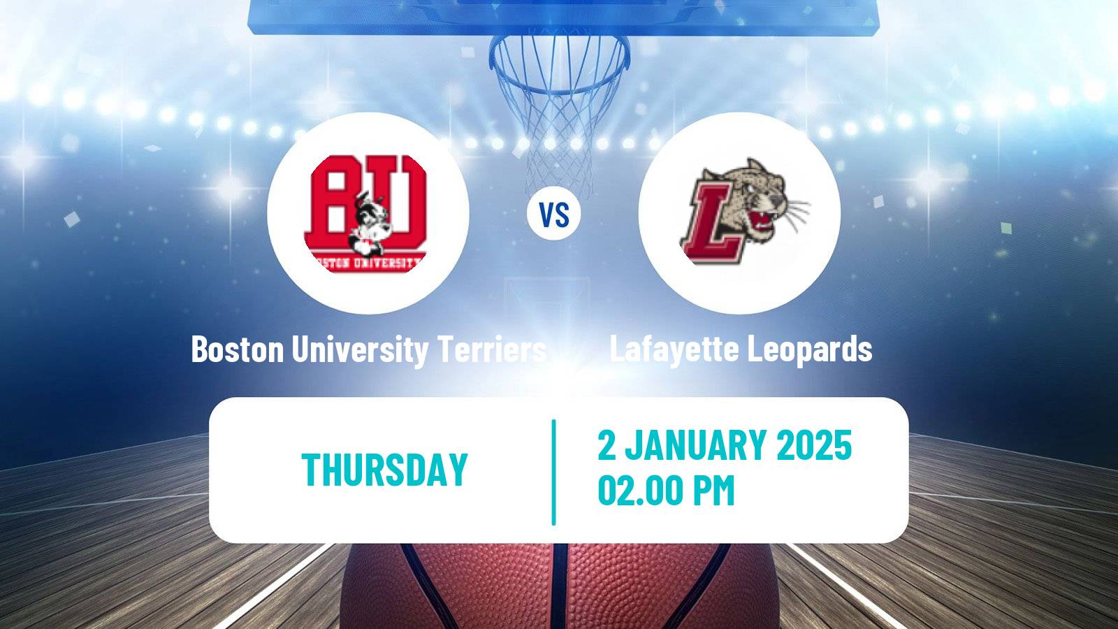 Basketball NCAA College Basketball Women Boston University Terriers - Lafayette Leopards