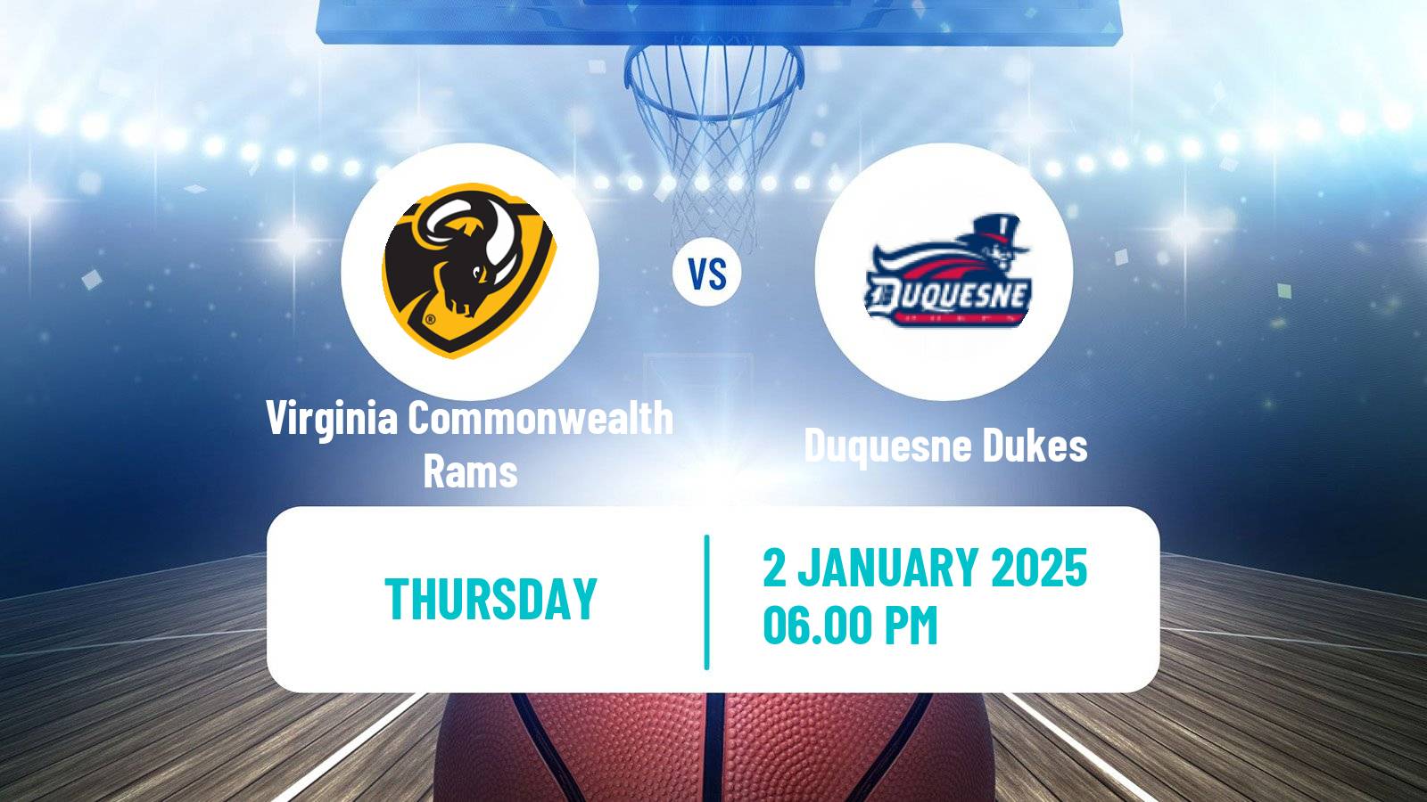 Basketball NCAA College Basketball Women Virginia Commonwealth Rams - Duquesne Dukes