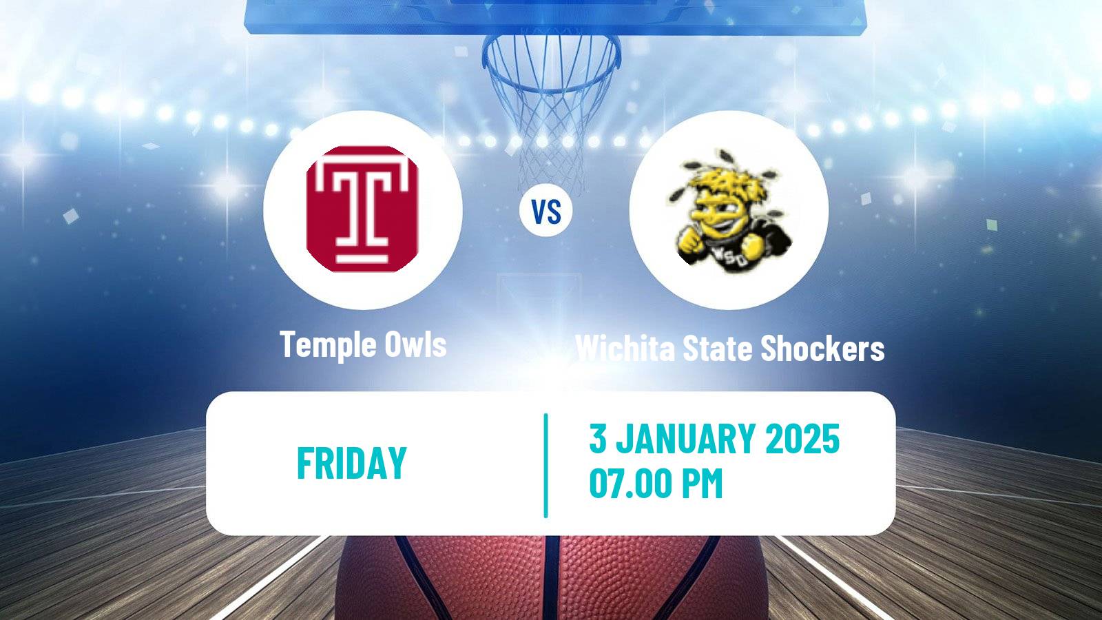 Basketball NCAA College Basketball Temple Owls - Wichita State Shockers