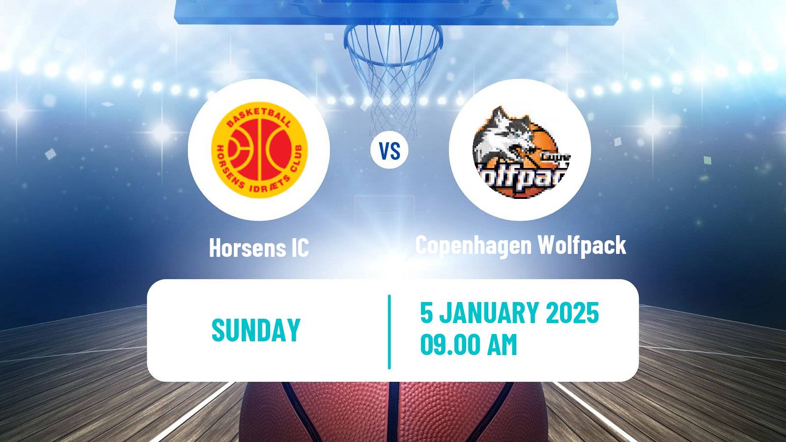 Basketball Danish Basketligaen Horsens - Copenhagen Wolfpack