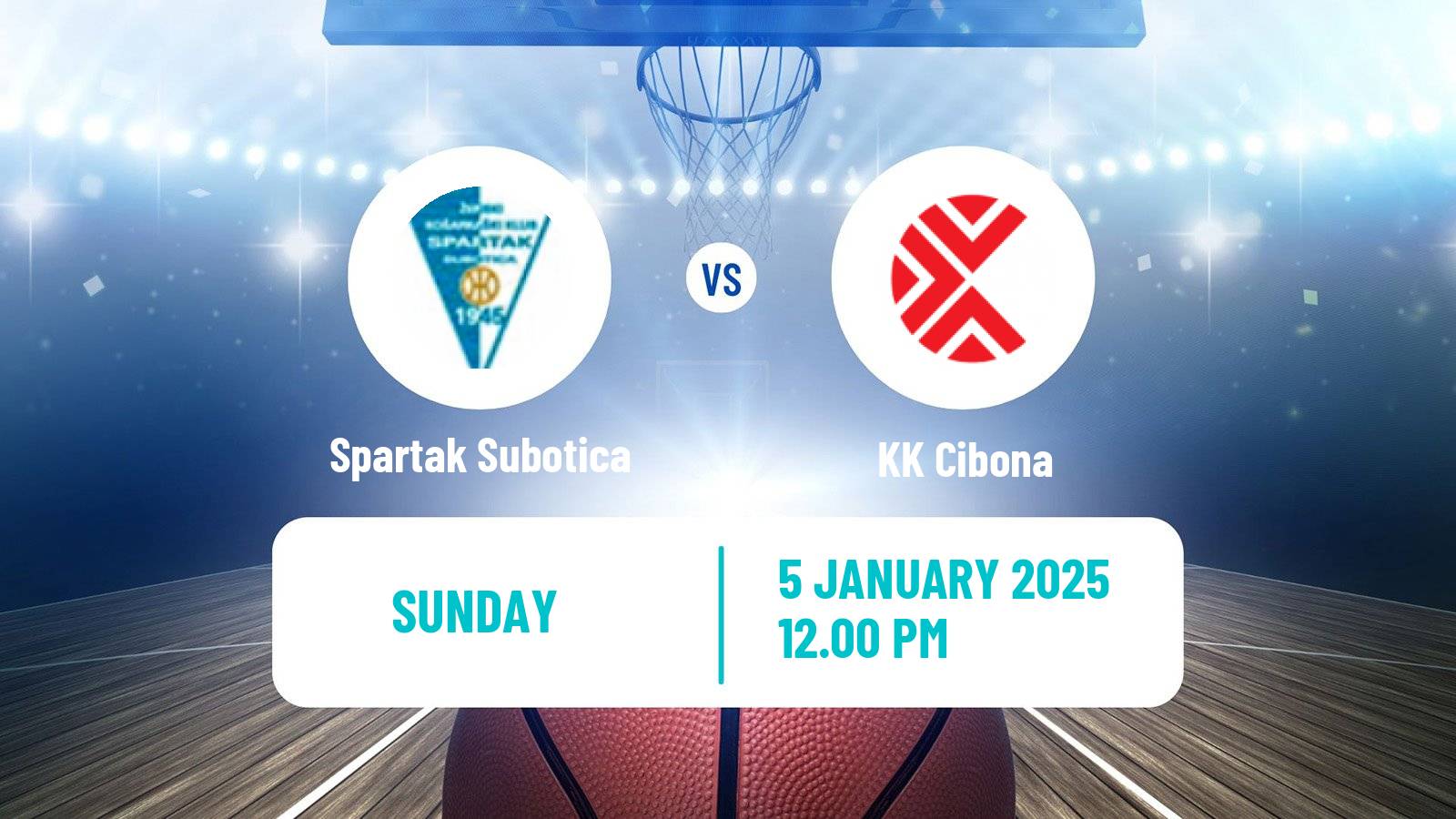 Basketball Adriatic League Spartak Subotica - Cibona