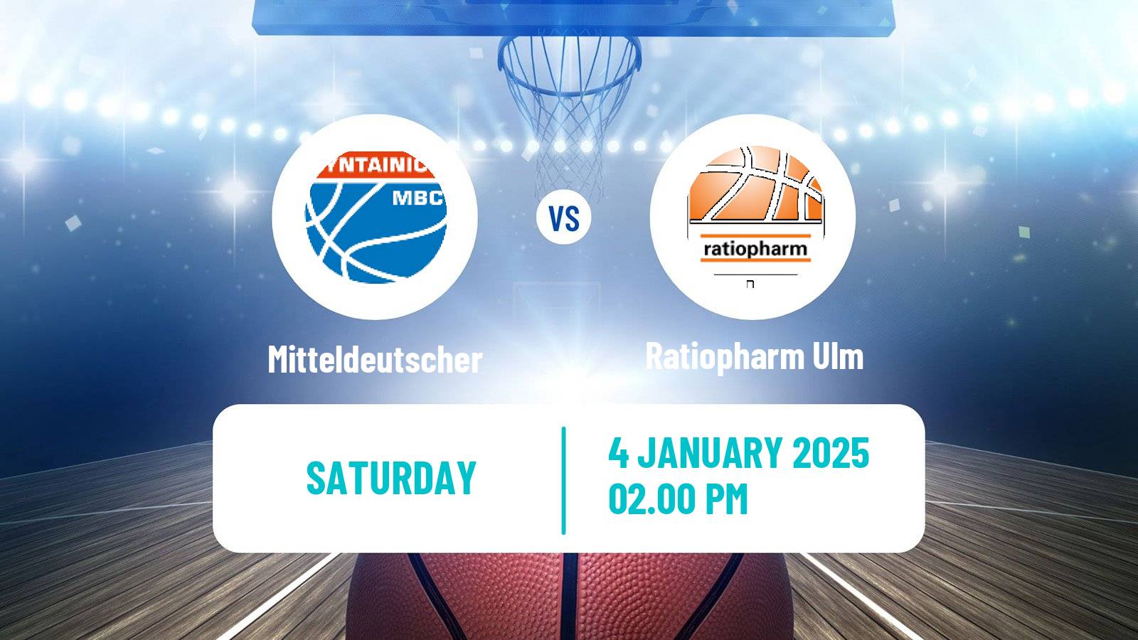 Basketball German BBL Mitteldeutscher - Ratiopharm Ulm