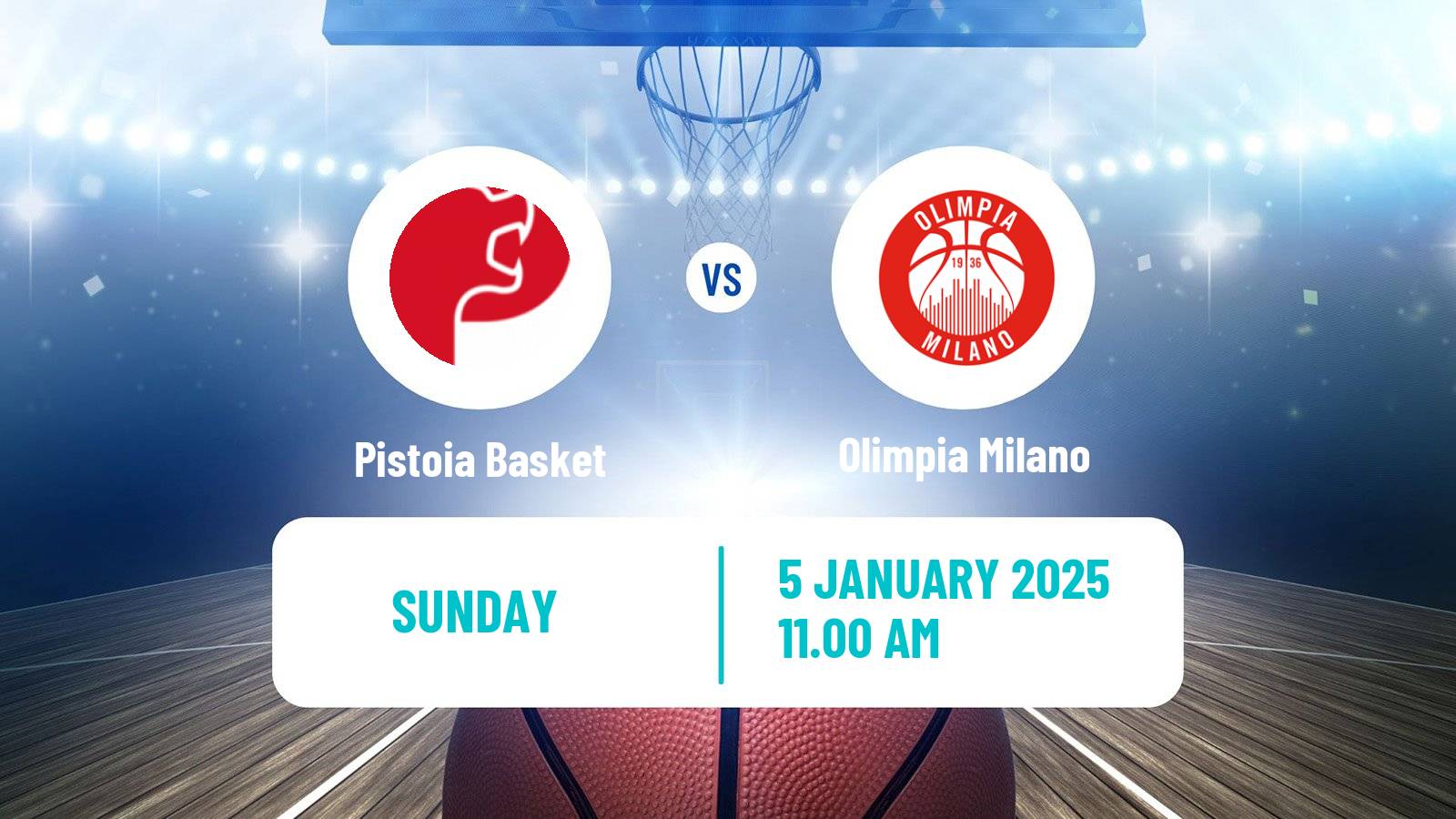 Basketball Italian Lega A Basketball Pistoia Basket - Olimpia Milano