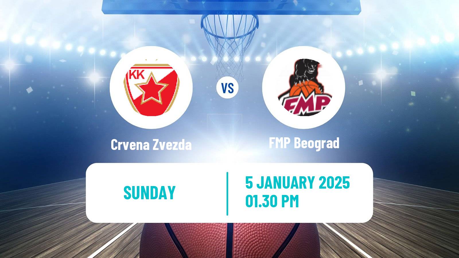 Basketball Adriatic League Crvena Zvezda - FMP Beograd