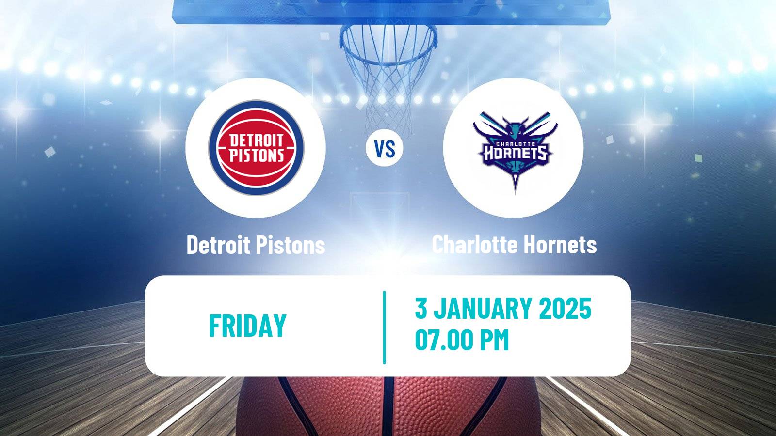 Basketball NBA Detroit Pistons - Charlotte Hornets