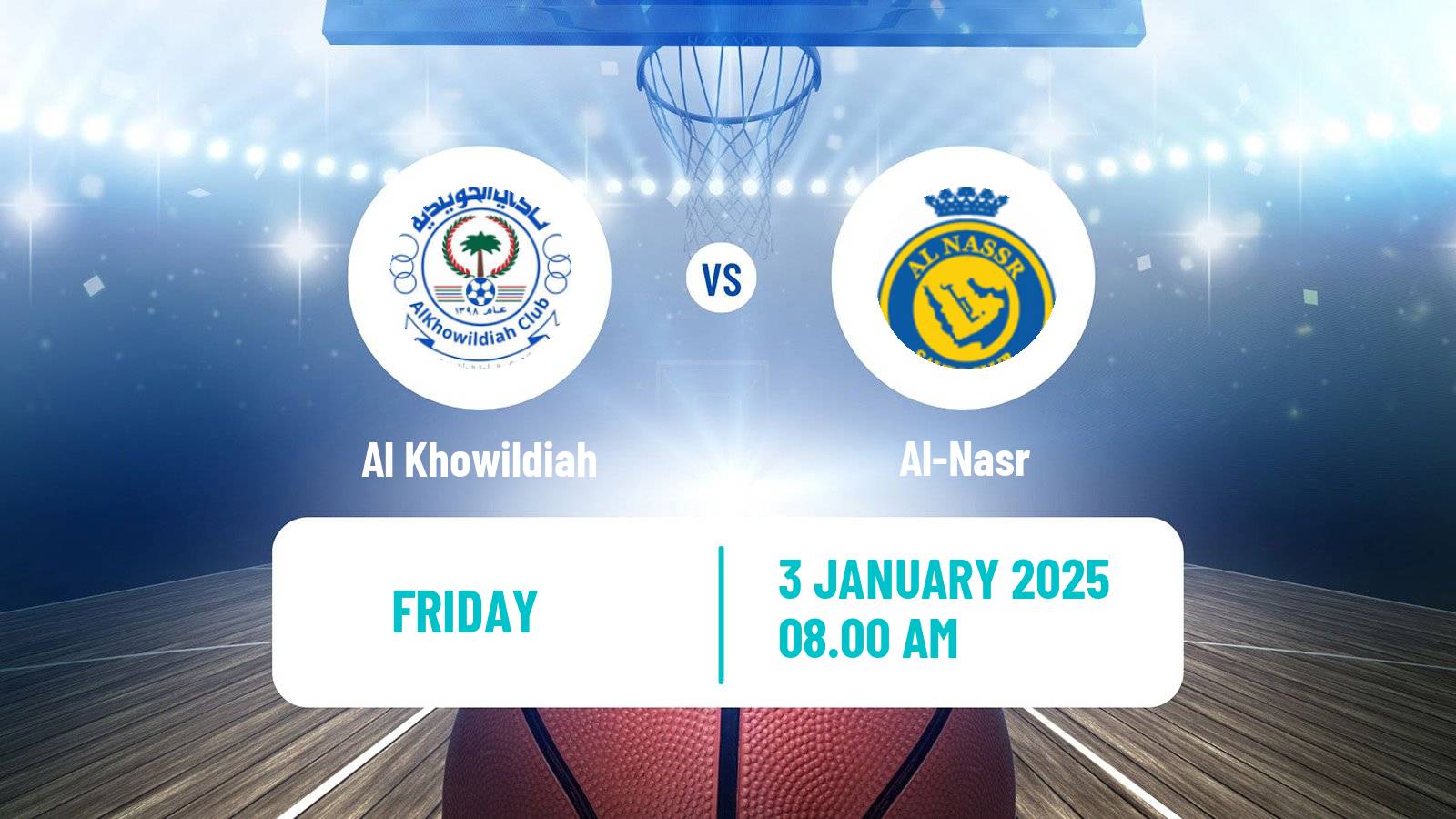 Basketball Saudi Premier League Basketball Al Khowildiah - Al-Nasr