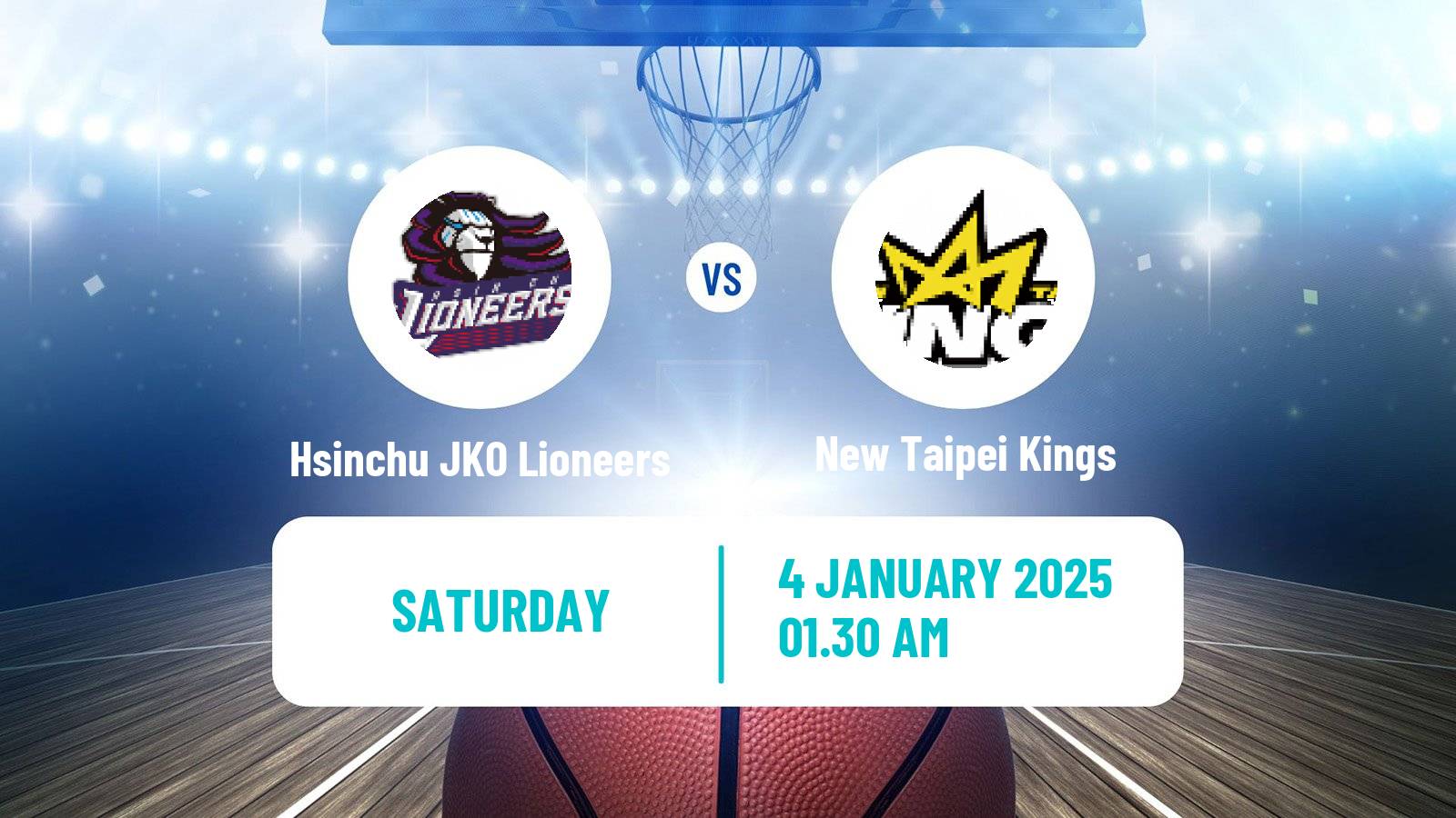 Basketball Taiwan TPBL Hsinchu JKO Lioneers - New Taipei Kings