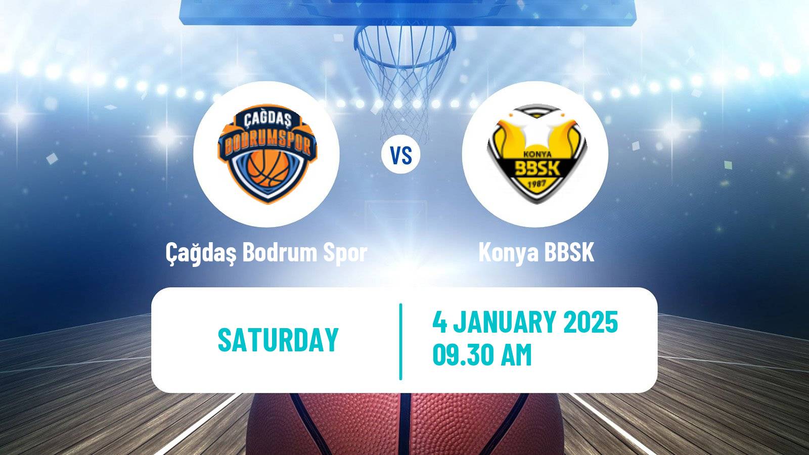 Basketball Turkish TBL Çağdaş Bodrum Spor - Konya BBSK