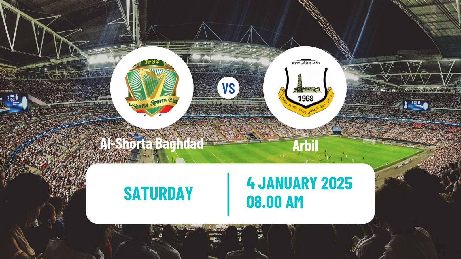 Soccer Iraqi Premier League Al-Shorta Baghdad - Arbil