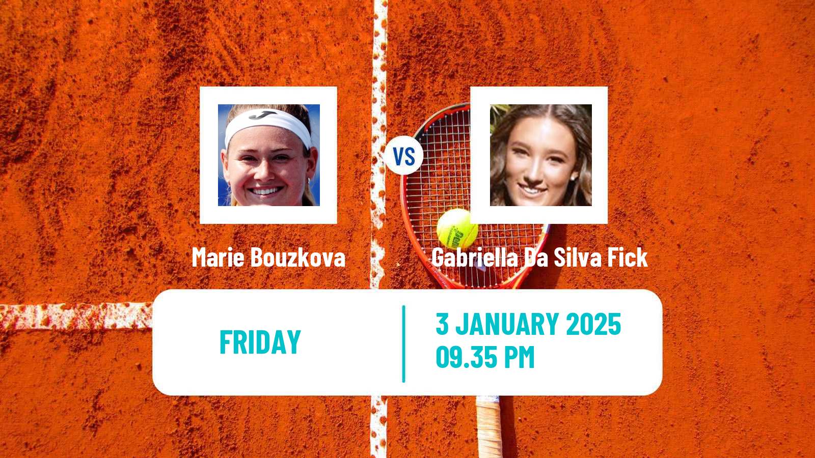 Tennis WTA Adelaide Marie Bouzkova - Gabriella Da Silva Fick