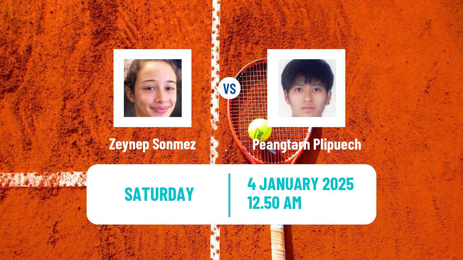 Tennis WTA Hobart Zeynep Sonmez - Peangtarn Plipuech