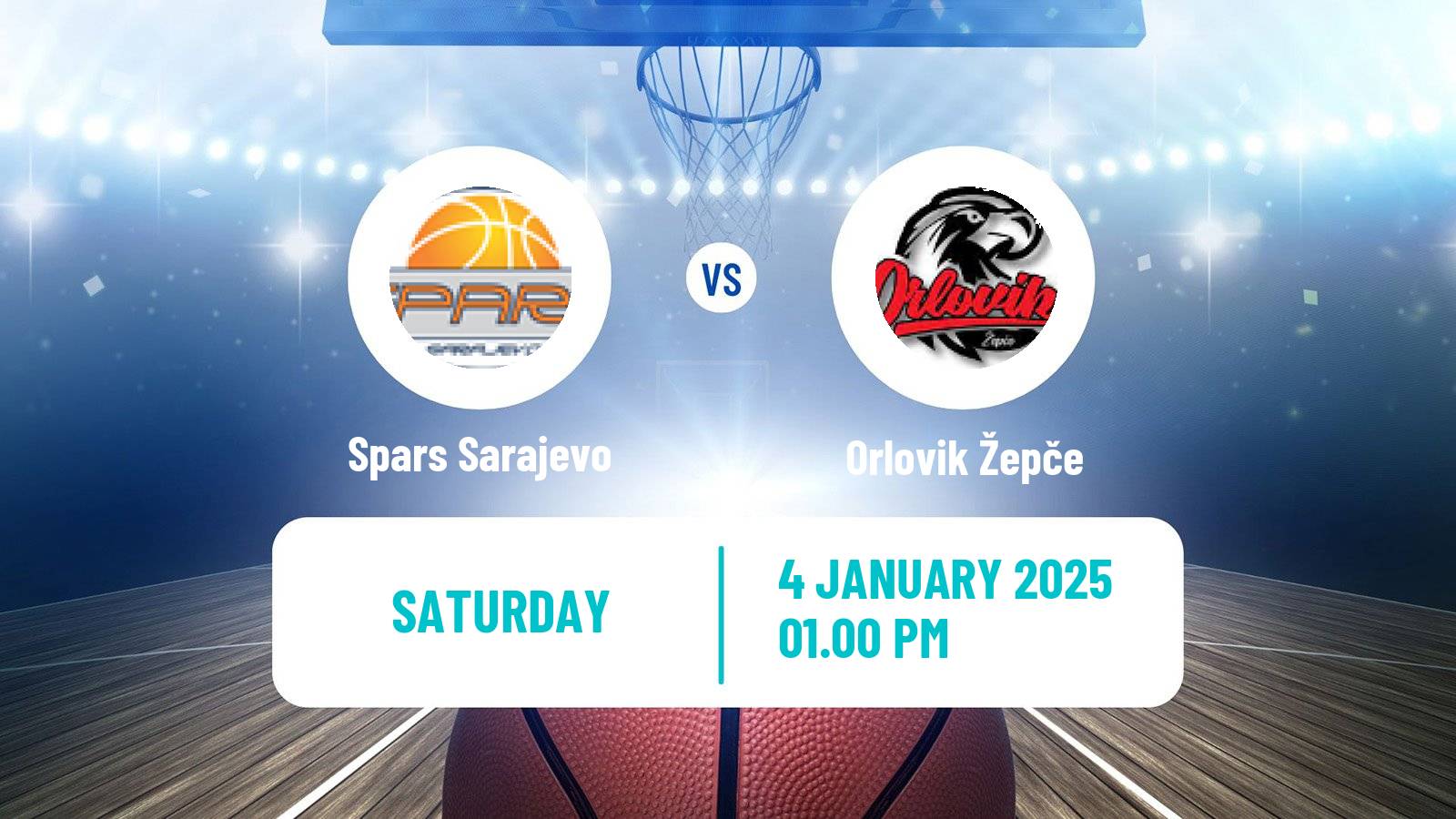 Basketball Bosnian Prvenstvo Basketball Spars Sarajevo - Orlovik Žepče