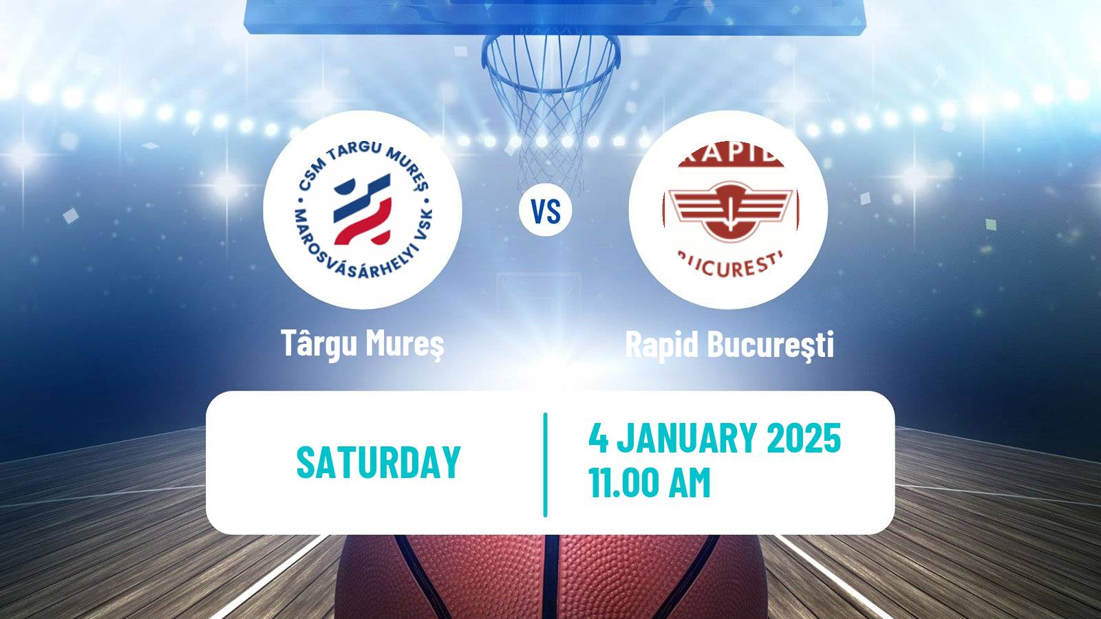 Basketball Romanian Divizia A Basketball Târgu Mureş - Rapid Bucureşti