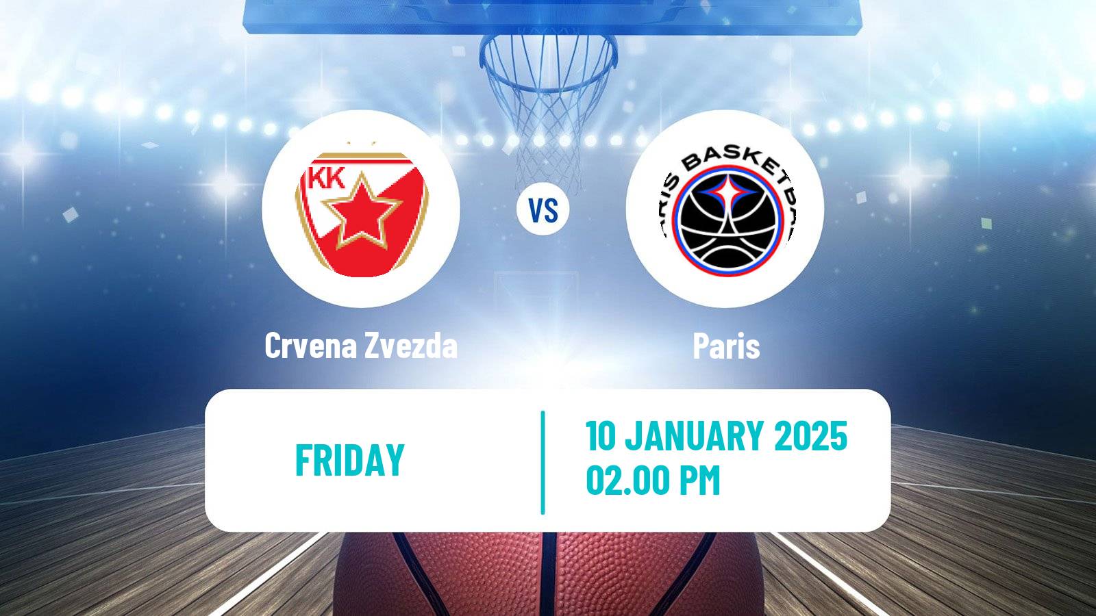 Basketball Euroleague Crvena Zvezda - Paris