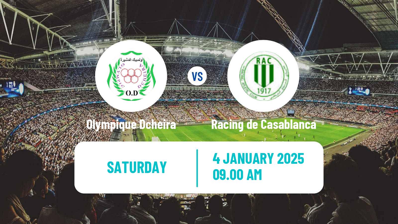 Soccer Moroccan Botola 2 Olympique Dcheira - Racing de Casablanca