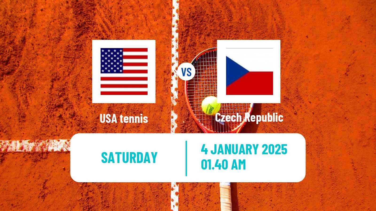 Tennis United Cup Teams Mix Tennis USA - Czech Republic