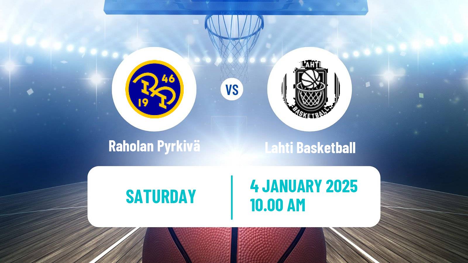 Basketball Finnish I Divisioona A Basketball Raholan Pyrkivä - Lahti Basketball