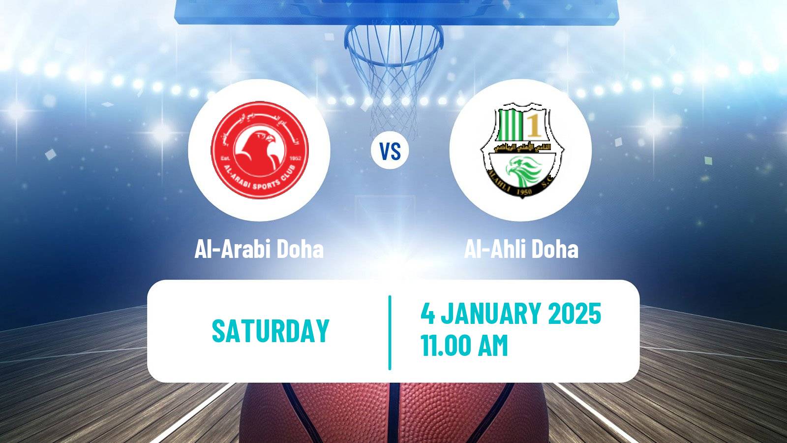 Basketball Qatar Basketball League Al-Arabi Doha - Al-Ahli Doha