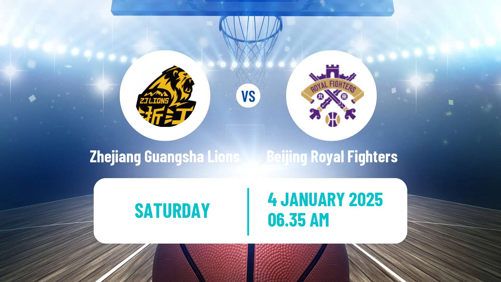 Basketball CBA Zhejiang Guangsha Lions - Beijing Royal Fighters