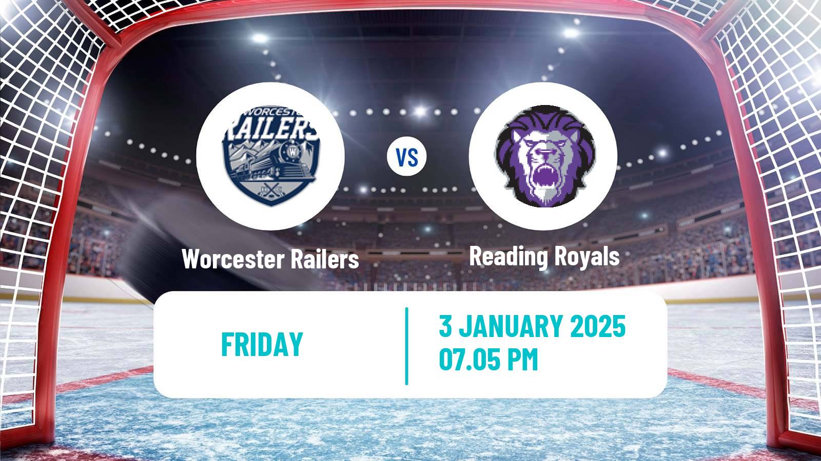 Hockey ECHL Worcester Railers - Reading Royals