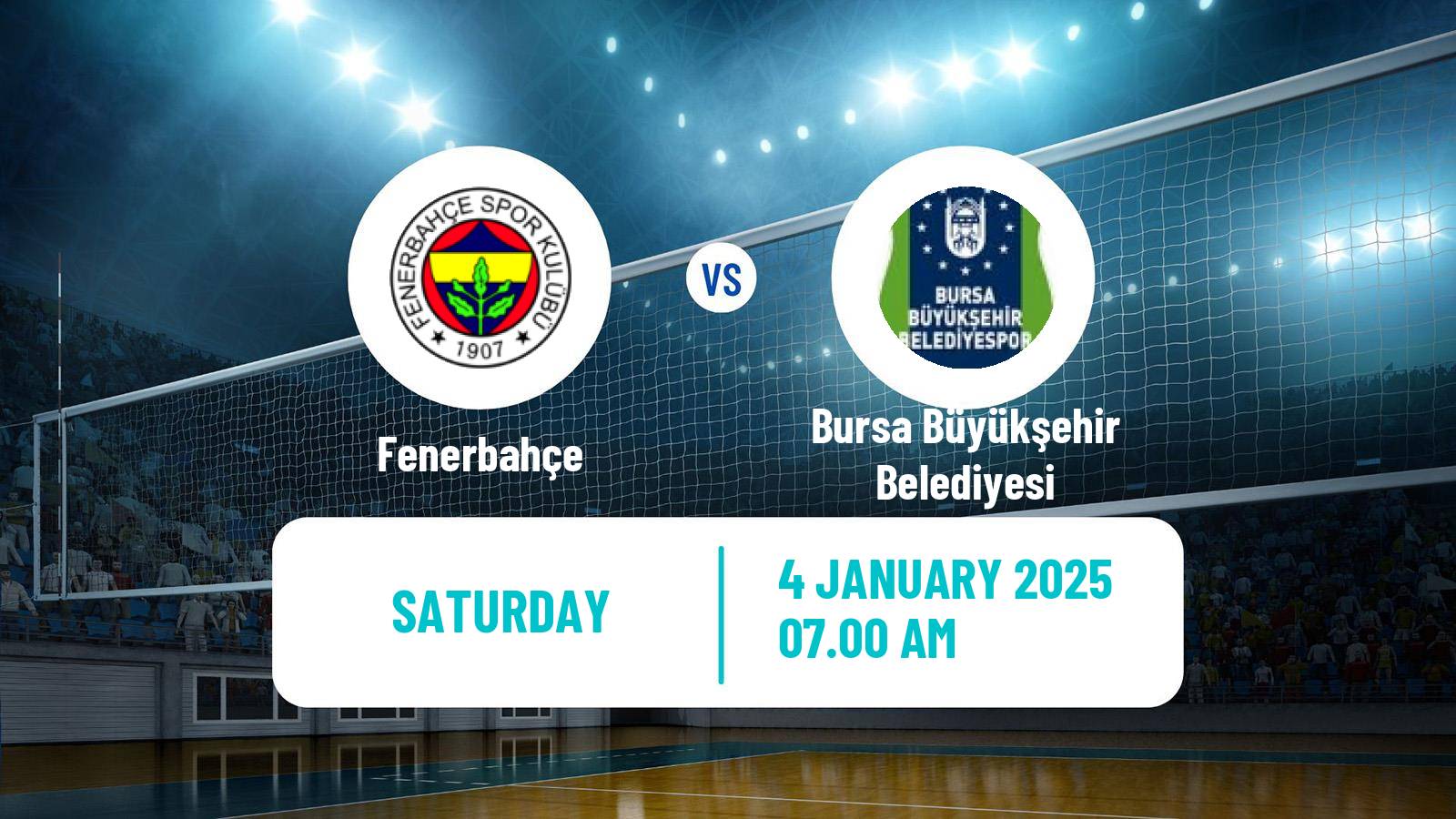 Volleyball Turkish Efeler Ligi Volleyball Fenerbahçe - Bursa Büyükşehir Belediyesi