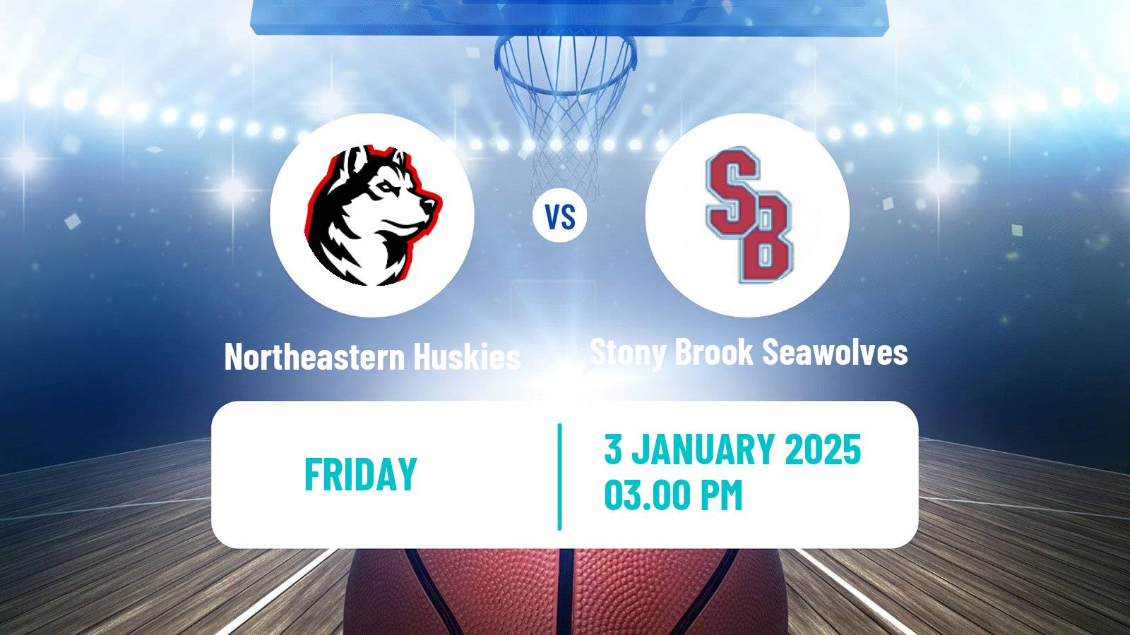 Basketball NCAA College Basketball Women Northeastern Huskies - Stony Brook Seawolves