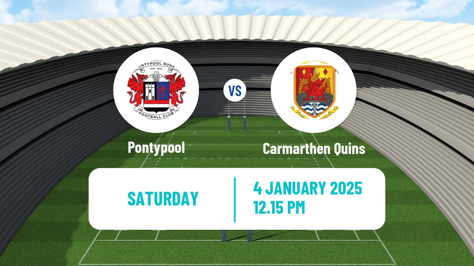 Rugby union Welsh Super Rygbi Cymru Pontypool - Carmarthen Quins