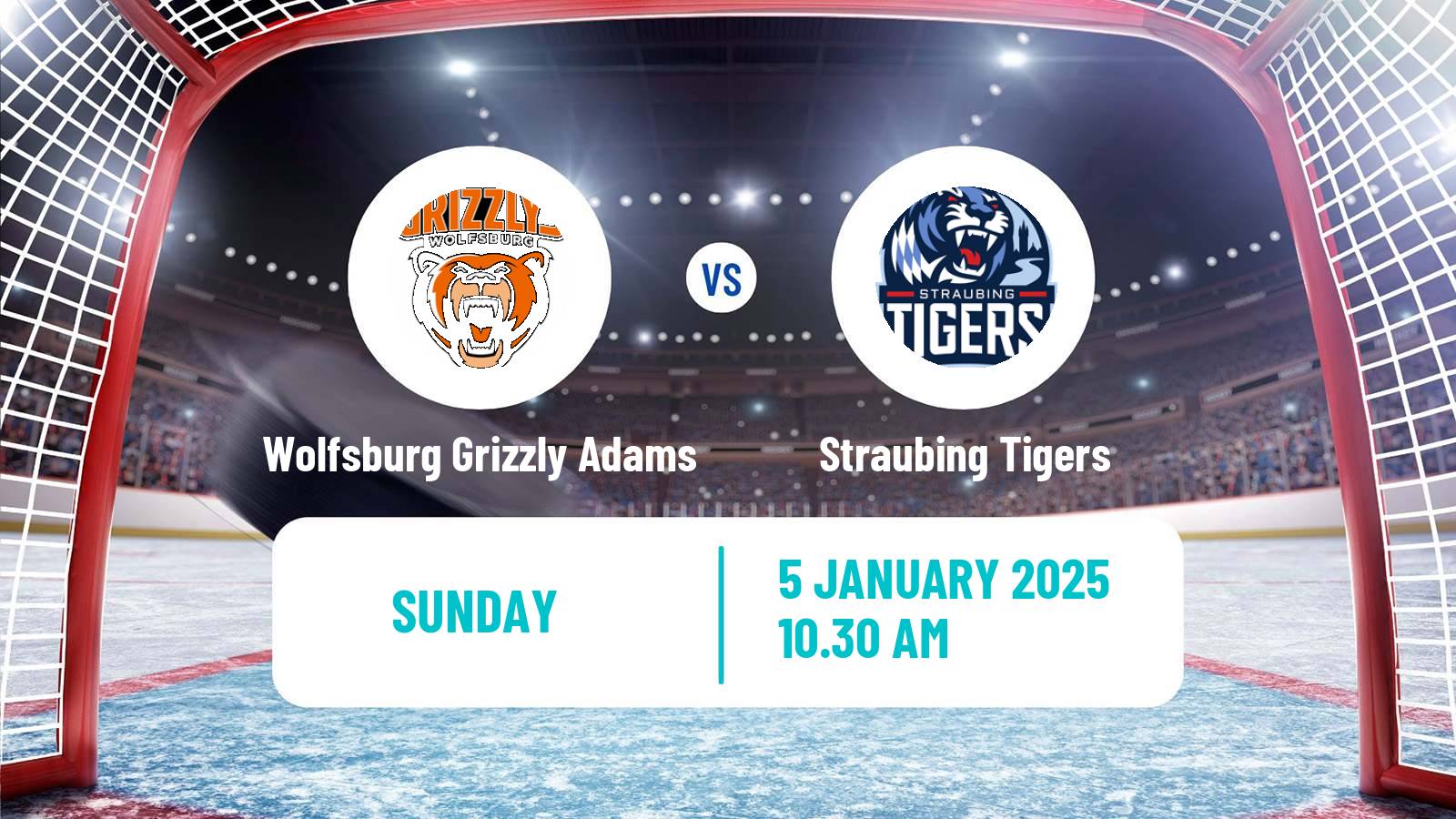 Hockey German Ice Hockey League Wolfsburg Grizzly Adams - Straubing Tigers