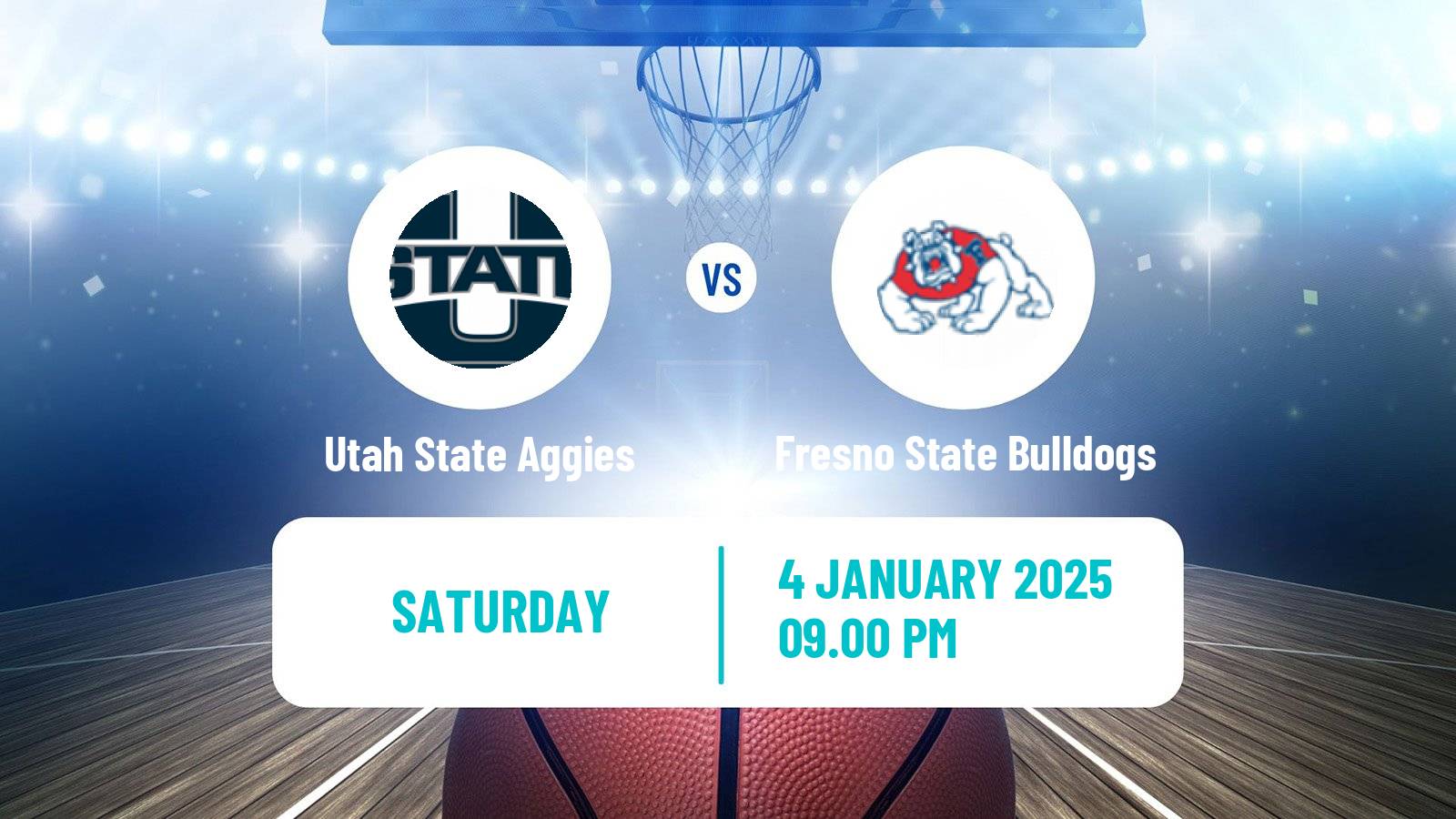 Basketball NCAA College Basketball Utah State Aggies - Fresno State Bulldogs