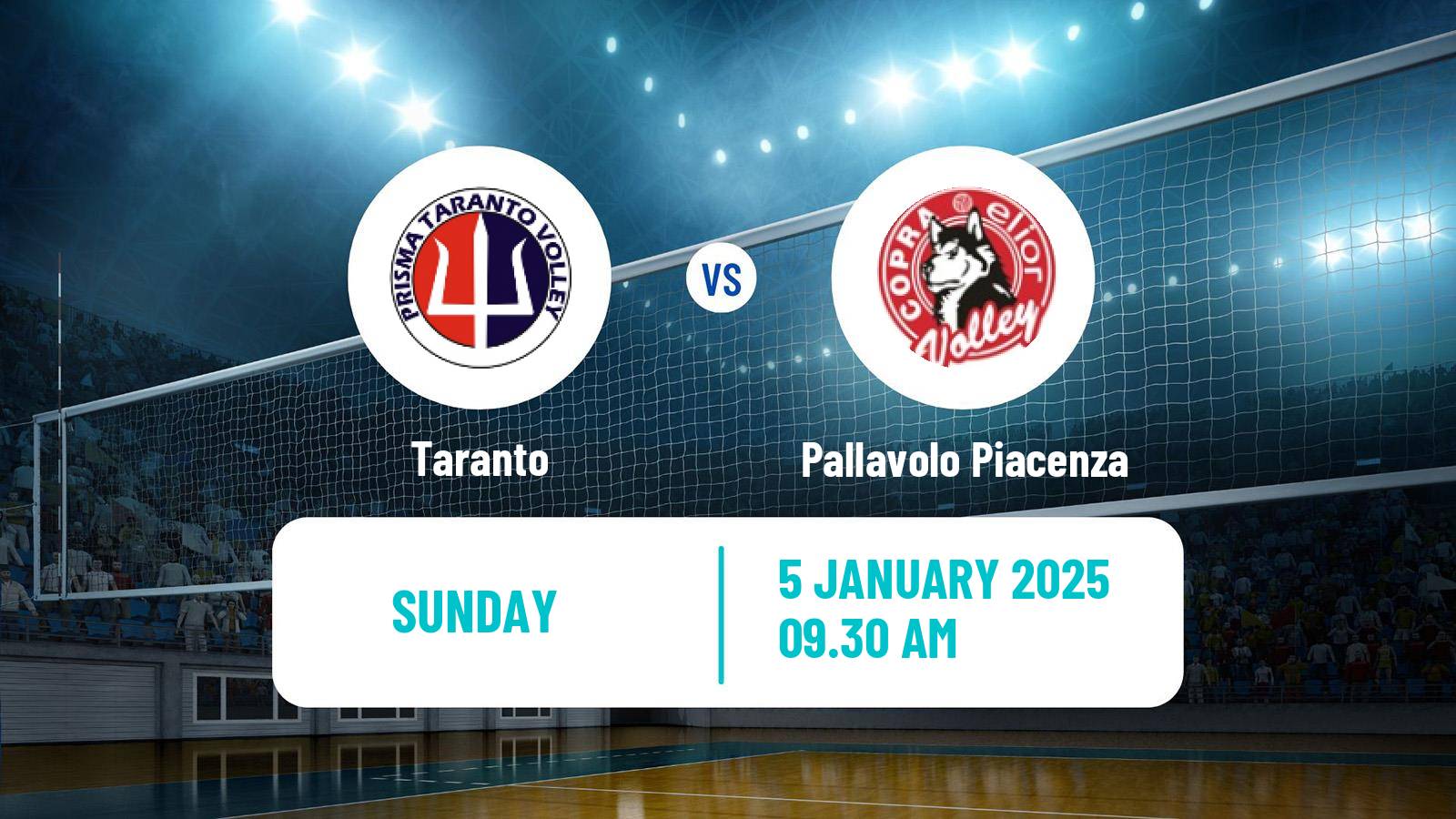 Volleyball Italian SuperLega Volleyball Taranto - Pallavolo Piacenza