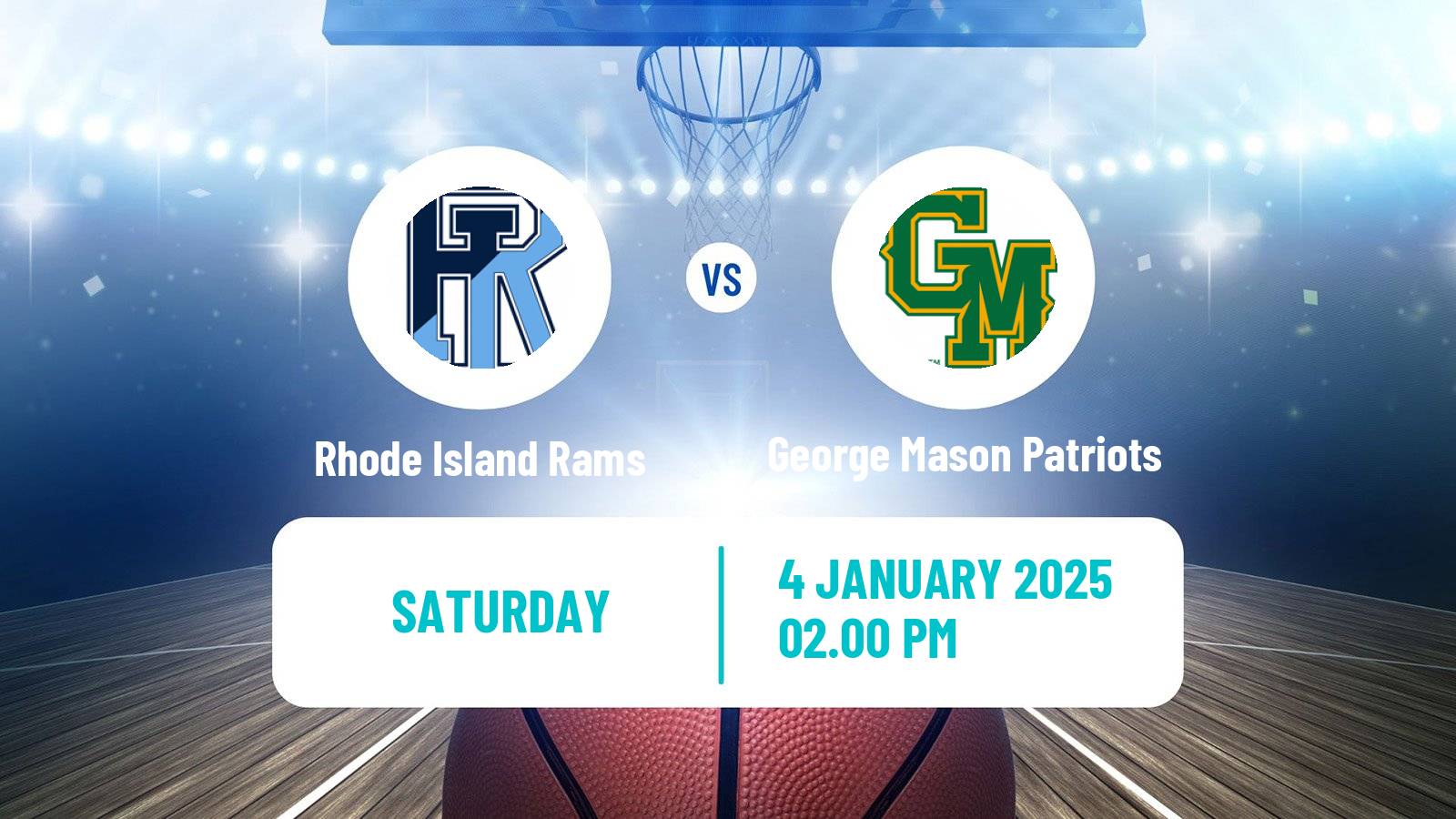 Basketball NCAA College Basketball Rhode Island Rams - George Mason Patriots