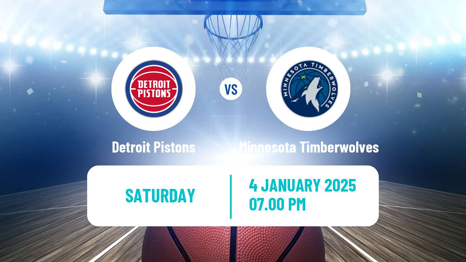 Basketball NBA Detroit Pistons - Minnesota Timberwolves