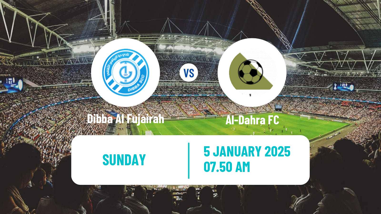 Soccer UAE Division 1 Dibba Al Fujairah - Al-Dahra