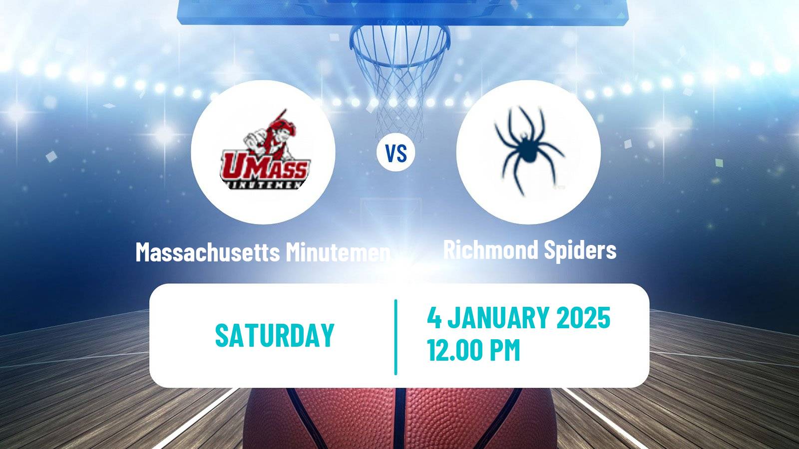 Basketball NCAA College Basketball Massachusetts Minutemen - Richmond Spiders