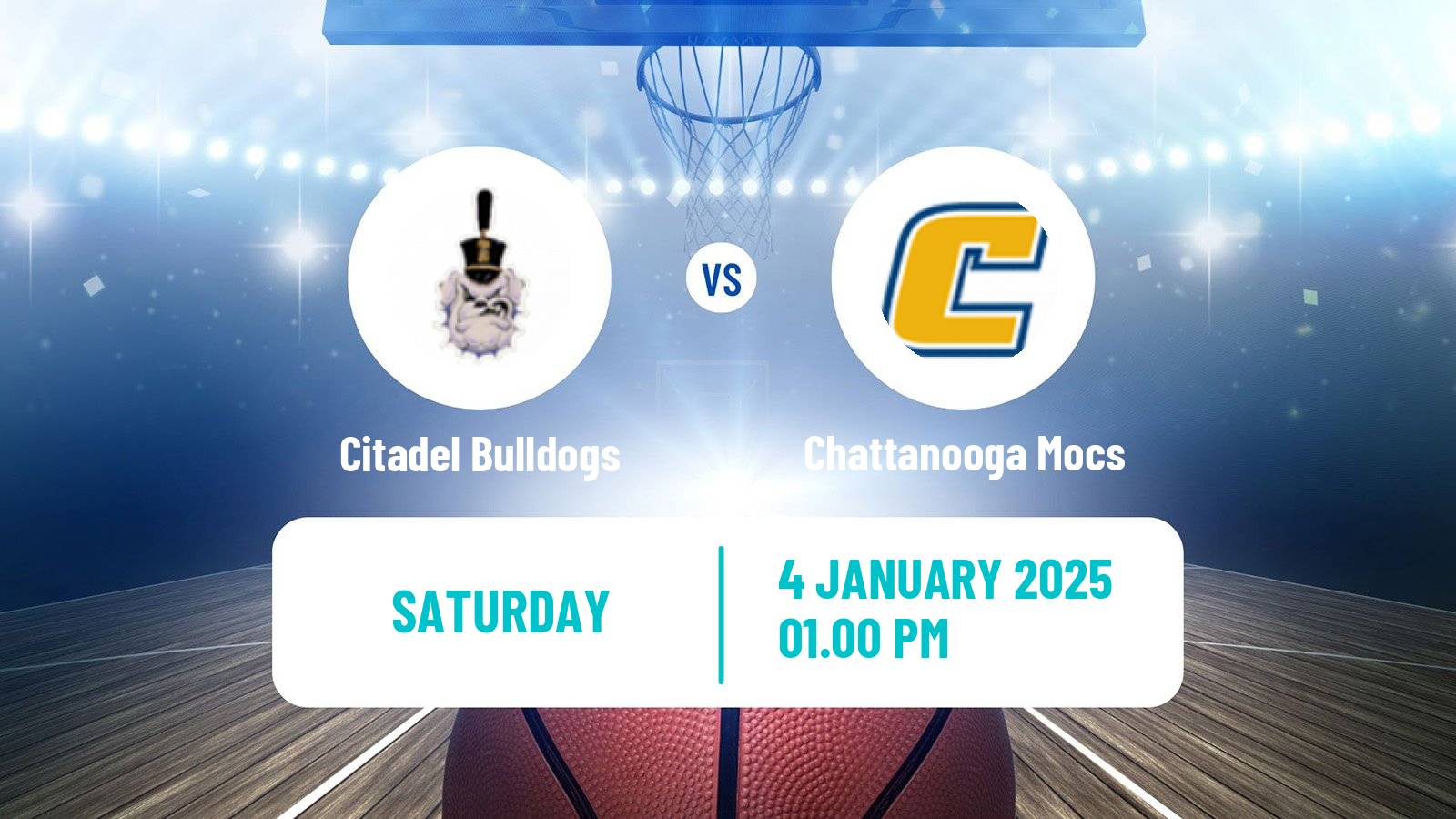 Basketball NCAA College Basketball Citadel Bulldogs - Chattanooga Mocs