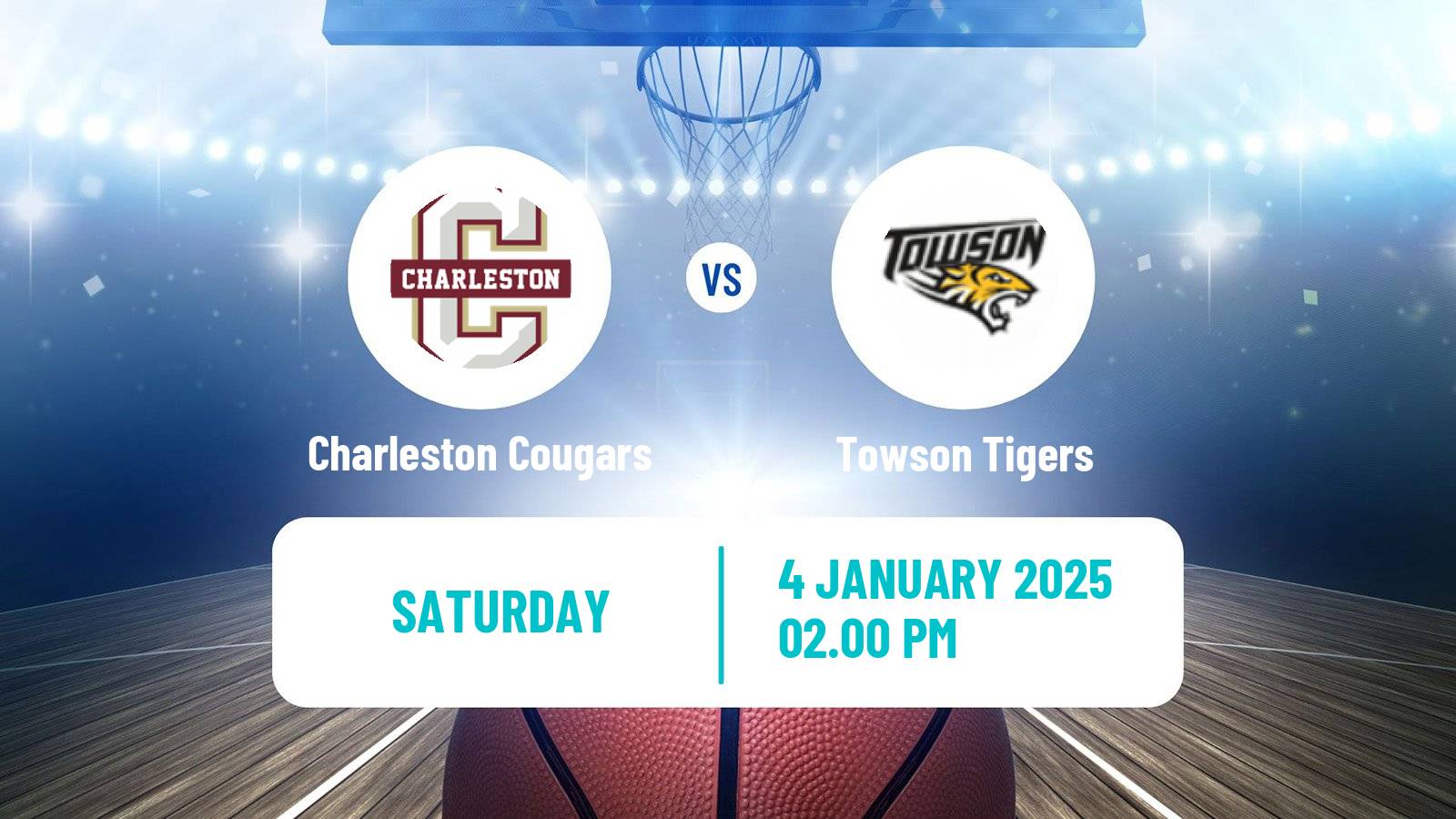 Basketball NCAA College Basketball Charleston Cougars - Towson Tigers