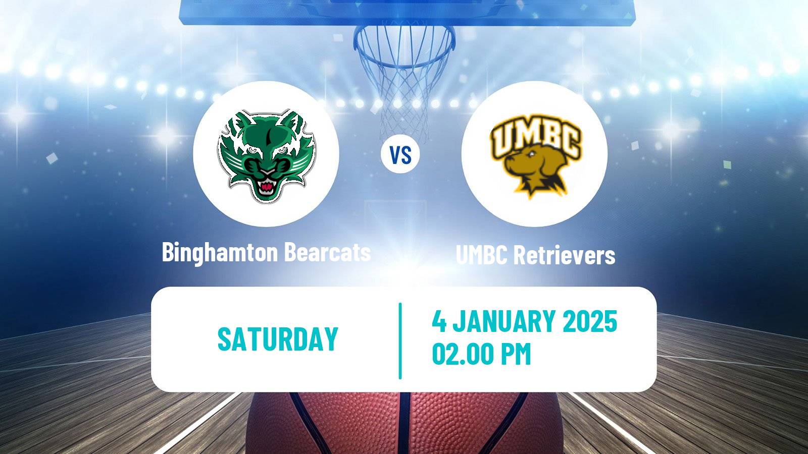 Basketball NCAA College Basketball Binghamton Bearcats - UMBC Retrievers