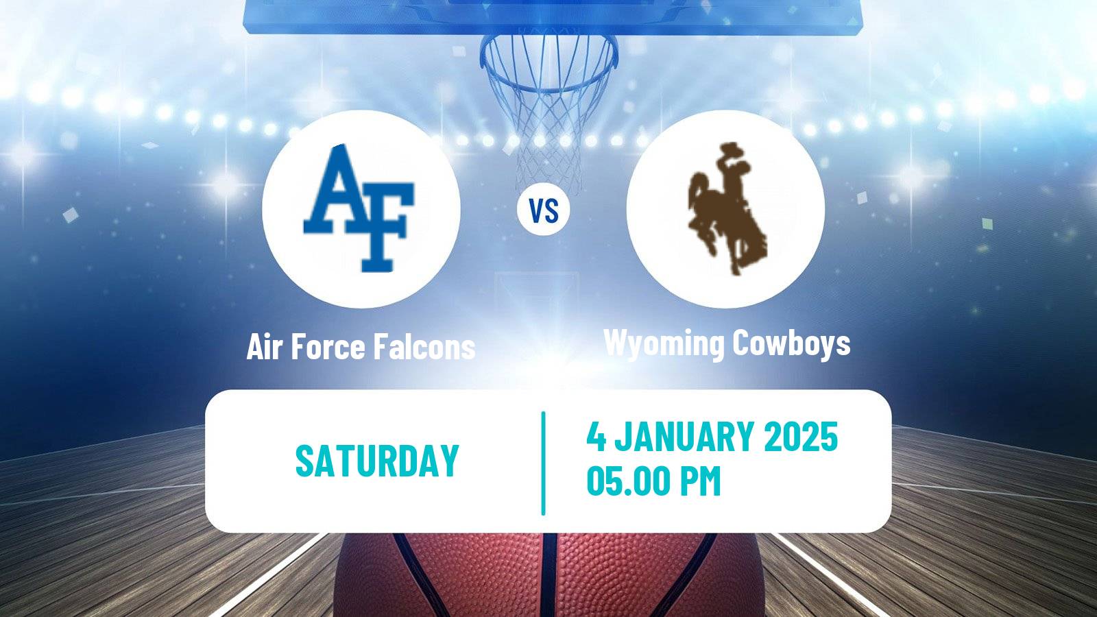 Basketball NCAA College Basketball Air Force Falcons - Wyoming Cowboys